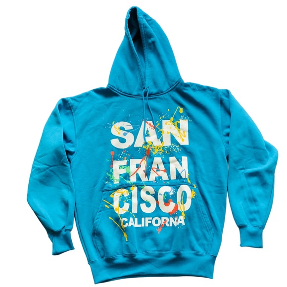San Francisco California Graphic Spellout Hoodie Sweatshirt Size XL - Picture 1 of 4